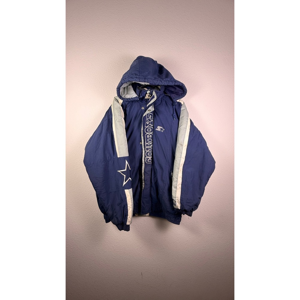 Vtg 90s Dallas Cowboys Starter NFL Pro Line Hooded Jacket – Sz M